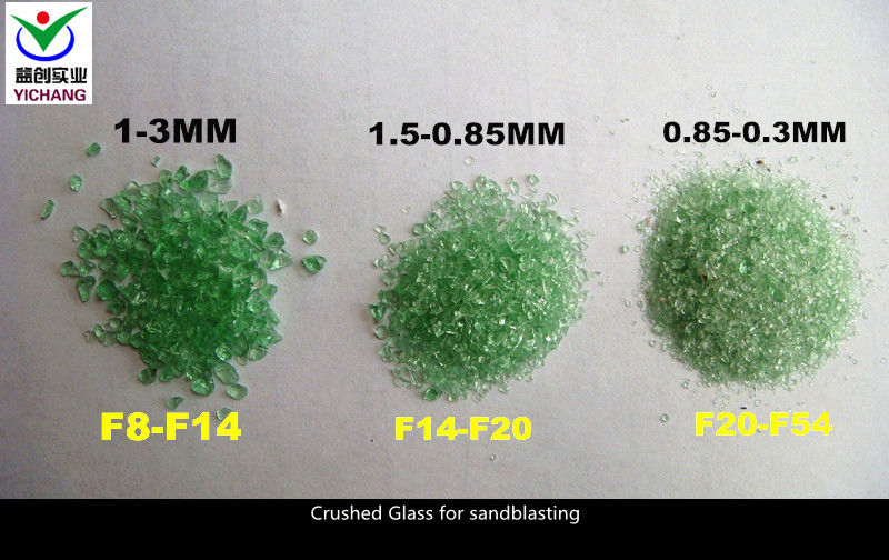 Multi - Color Crushed Glass Grit For Mining Equipment Maintenance Blasting